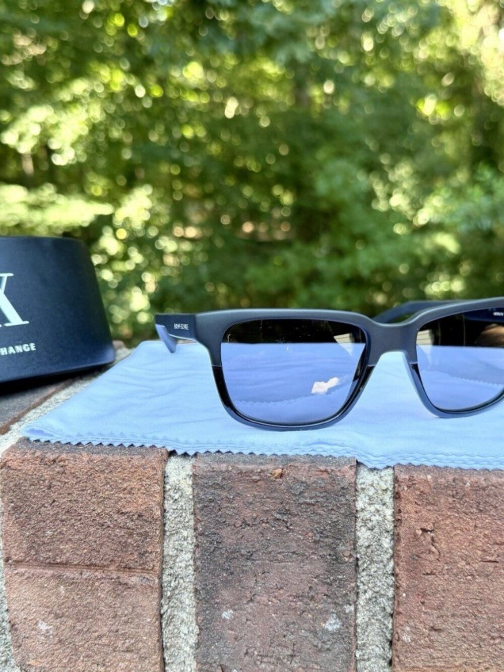 Armani Exchange AX4026S Sunglasses Men Matte Dark Blue Grey Lens 56mm 812287 3N